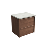 Aulic 600mm VE600WWN Venetta Framed Wall Hung Vanity Walnut