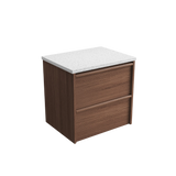 Aulic 600mm VE600WWN Venetta Framed Wall Hung Vanity Walnut