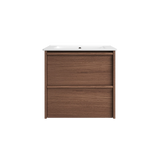 Aulic 600mm VE600WWN Venetta Framed Wall Hung Vanity Walnut