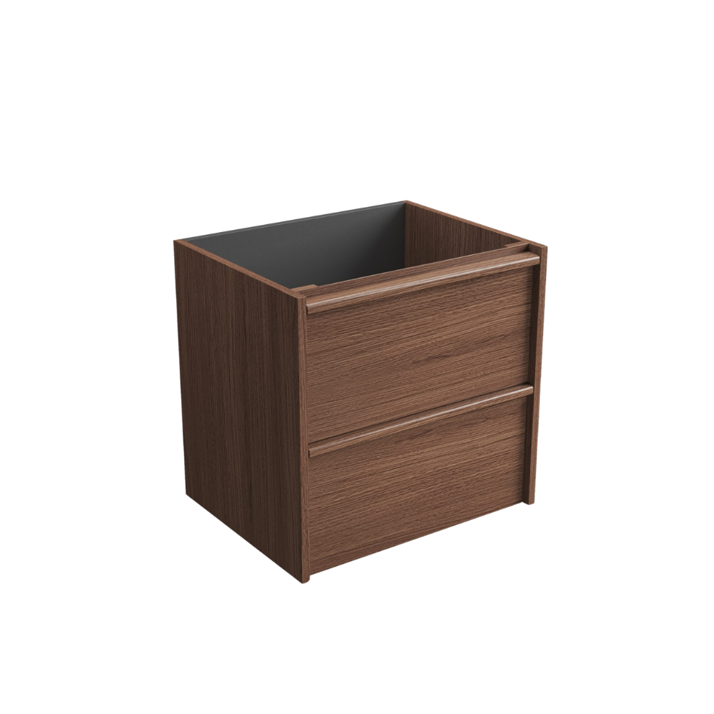 Aulic 600mm VE600WWN Venetta Framed Wall Hung Vanity Walnut