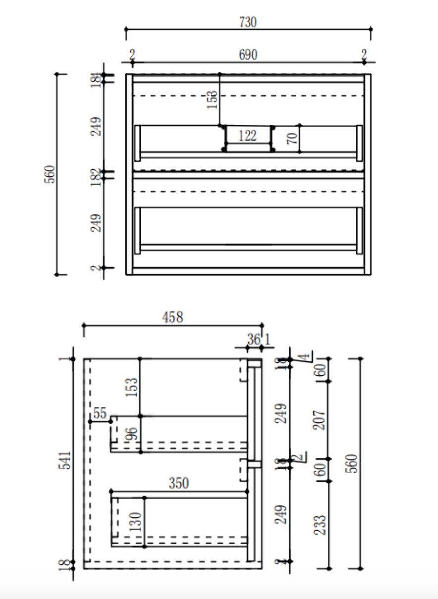 Aulic Venetta Fluted Framed Wall Hung 750mm Vanity Harvest Oak