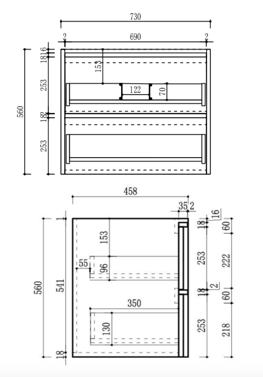 Aulic 750mm VE750WHA Venetta Framed Wall Hung Vanity Harvest Oak