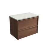 Aulic 750mm VE750WWN Venetta Framed Wall Hung Vanity Walnut