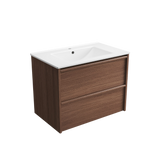 Aulic 750mm VE750WWN Venetta Framed Wall Hung Vanity Walnut