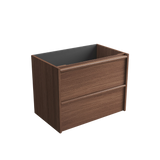 Aulic 750mm VE750WWN Venetta Framed Wall Hung Vanity Walnut