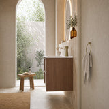 Aulic 750mm VE750WWN Venetta Framed Wall Hung Vanity Walnut
