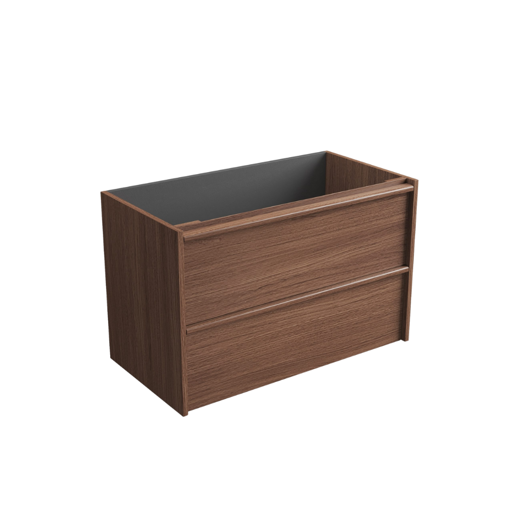 Aulic 900mm VE900WWN Venetta Framed Wall Hung Vanity Walnut