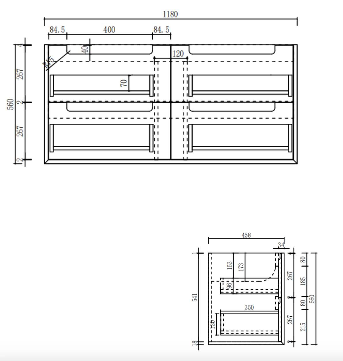 Aulic 1200mm VO1200WHA Voulari Framed Wall Hung Vanity, Harvest Oak