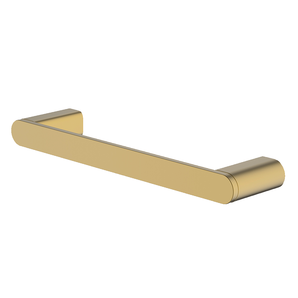 Abey Vela Single Towel Rail, 250mm, Brushed Brass, VSTR250-BB