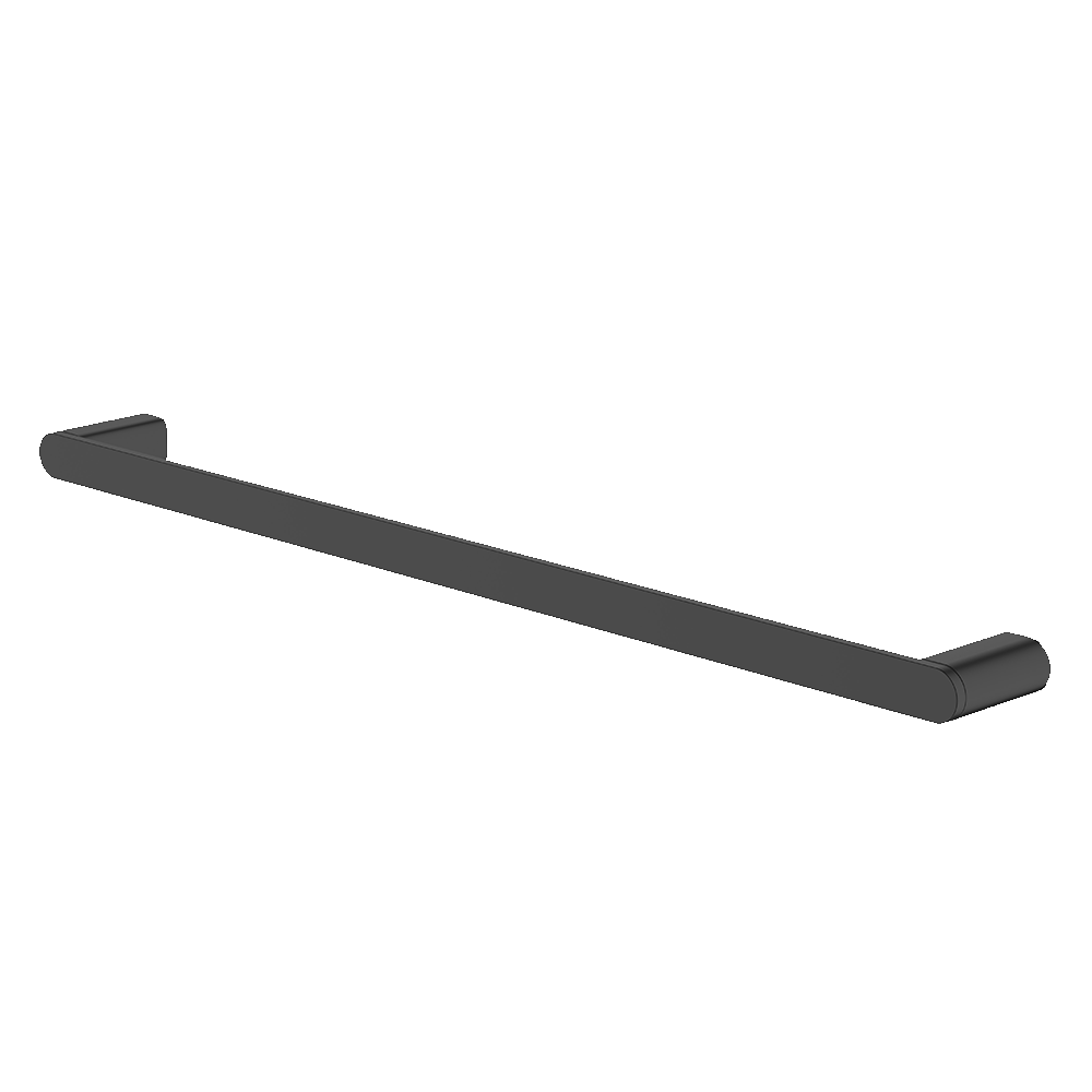 Abey Vela Single Towel Rail, 600mm, Black, VSTR600-B