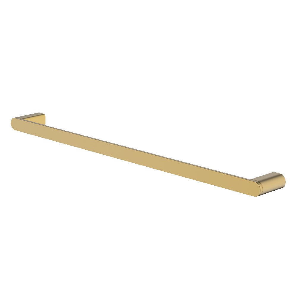 Abey Vela Single Towel Rail 600mm, Brushed Brass, VSTR600-BB