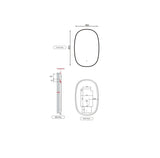 Aulic LMVAL-580-GM Valmont Vertical 580mm LED Mirror, Gunmetal