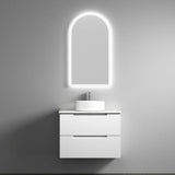 Aulic 750mm Verona Mark II White Fluted Wall Hung Vanity CAWH412-600-ST Cabinet only Vanity Units