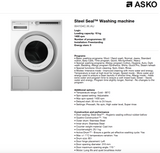 ASKO Laundry Bundle AL03 W4104CWAU 10kg Front Load Washing Machine & T208HWAU 8kg Heat Pump Dryer - Factory Seconds