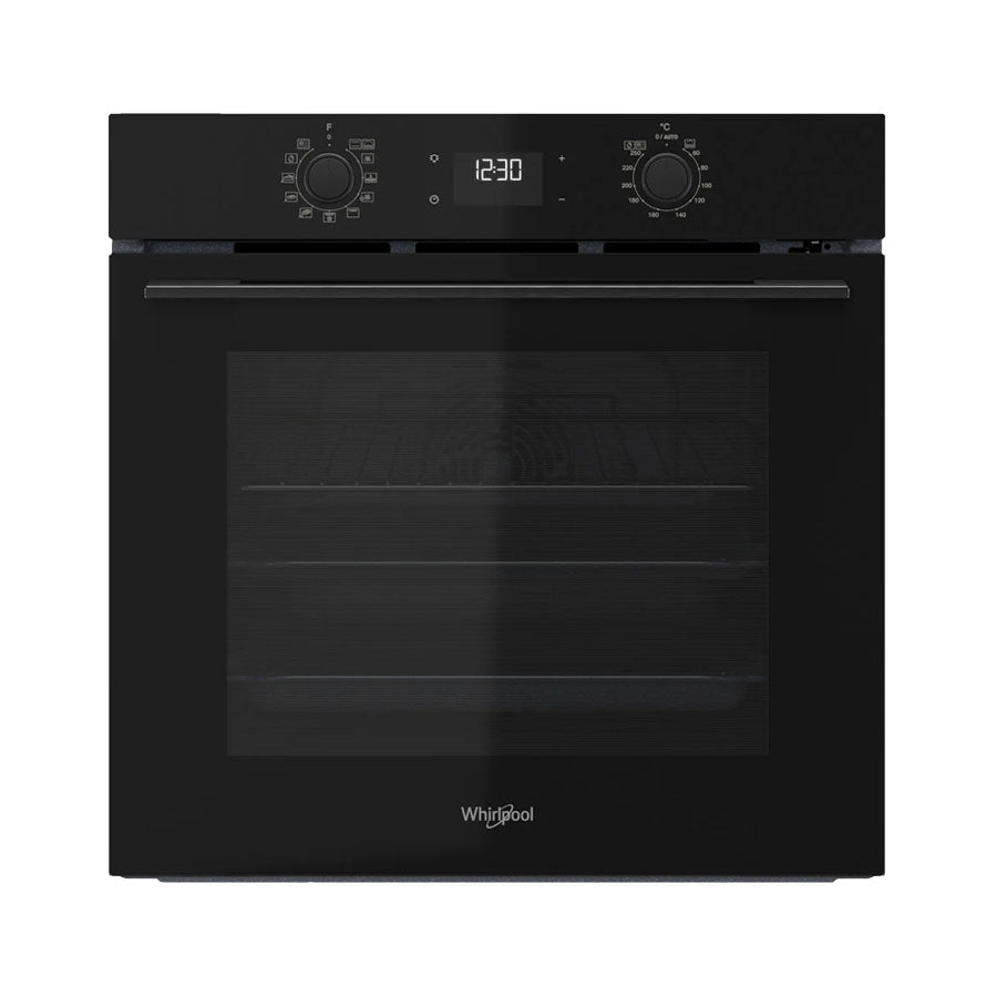 Whirlpool W4OMK58RU1BA 60cm Multi-Function Hybrid Hydrolytic/Pyrolytic Clean Oven in Black