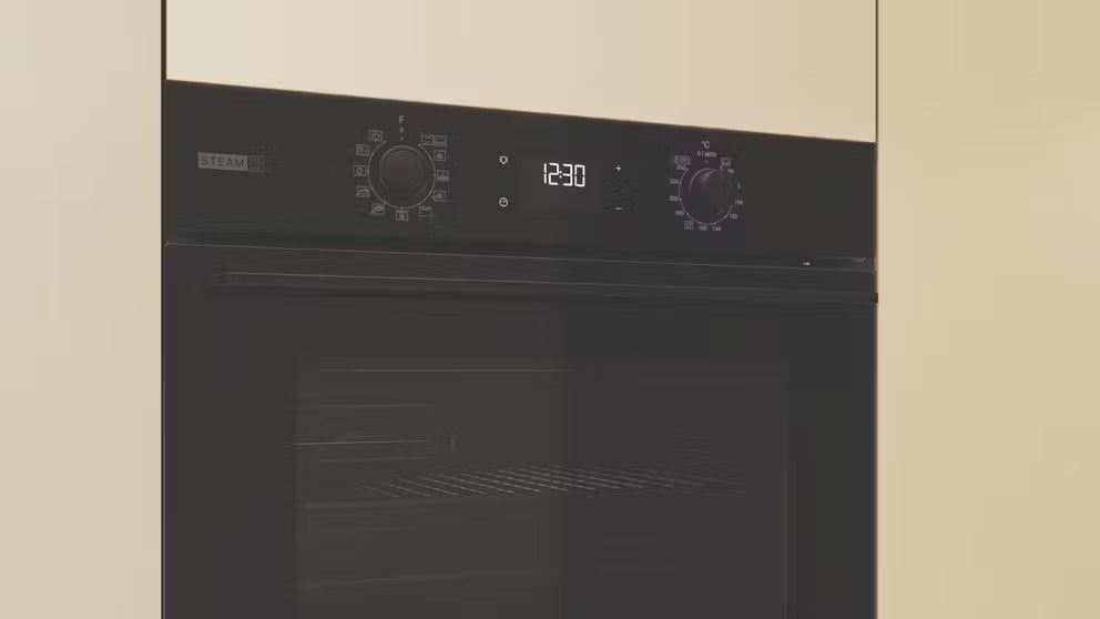 Whirlpool W4OMSK58RU1SBA 60cm Multi-function Gentle Steam & Pyrolytic Oven in Black