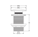 Fienza WAS59F Pop-Up 32mm Non-Overflow Basin Waste, Forest Solid Surface Cap - Special Order