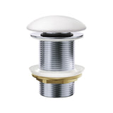 Fienza WAS59MW Pop-Up 32mm Non-Overflow Basin Waste, Matte White Ceramic Cap