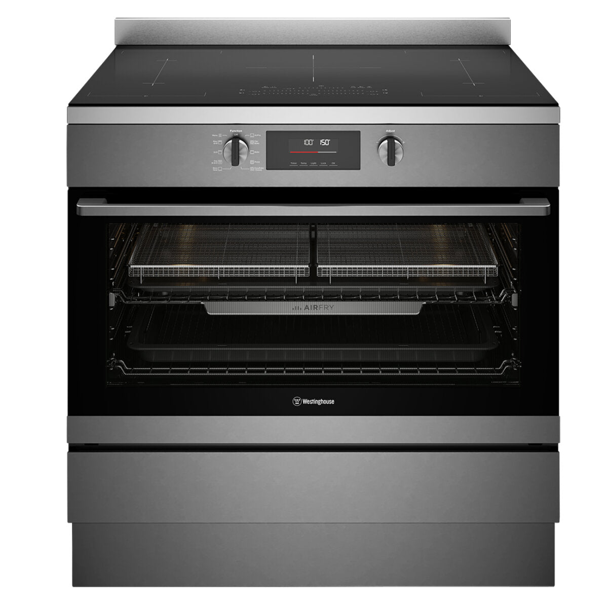 Westinghouse 90cm Induction Pyrolytic Freestanding Cooker with SteamBake Dark Stainless Steel WFEP9757DD - Westinghouse Seconds Discount
