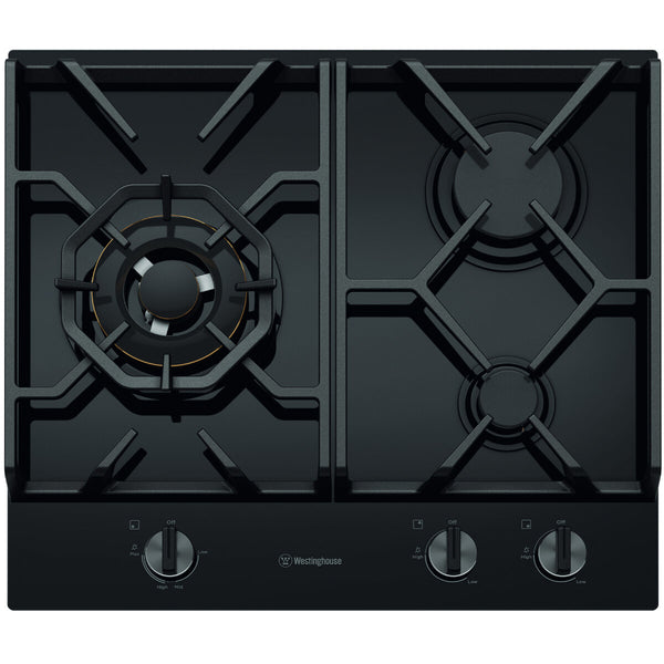 Westinghouse WHG639BD 60cm 3 Burner Gas Glass Cooktop - Westinghouse New in Box Clearance Discount