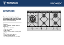 Westinghouse WHG958SC 90cm Stainless Steel Gas Cooktop - New in Box Clearance and Seconds Discount