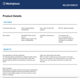 Westinghouse WLG510WCH 54cm Freestanding Natural Gas Oven/Stove - Westinghouse Factory Seconds