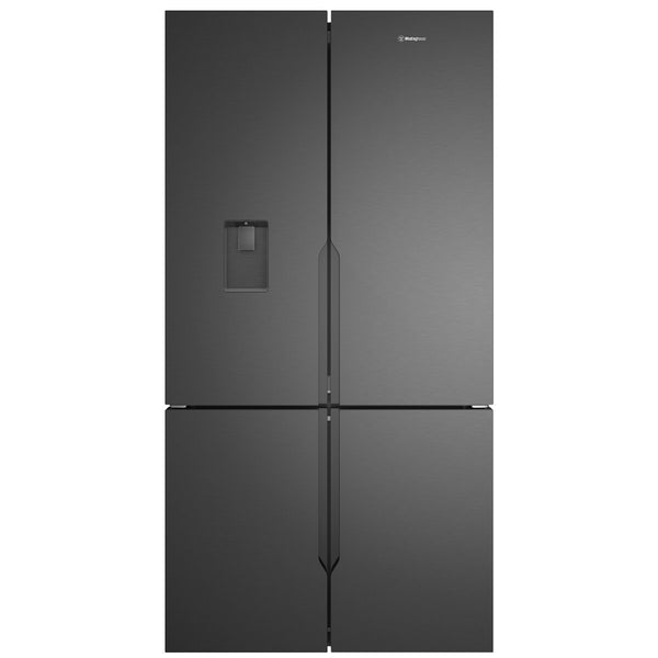 Westinghouse WQE5650BA 564L Plumbed Matte Black French Quad Door Refrigerator - Westinghouse Cosmetic Imperfection Discount - Pick Up Only