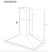 Westinghouse WRC904SD 90cm Stainless Steel Canopy Rangehood - Clearance Discount