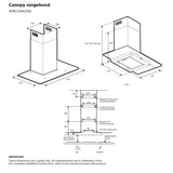 Westinghouse WRCG940SB 90cm Canopy Rangehood - Westinghouse Factory Seconds