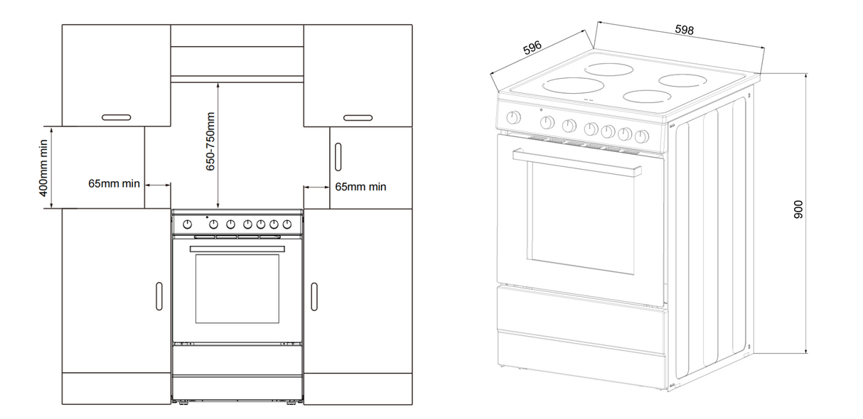 Whirlpool WS67V9KMB 60cm Ceramic Freestanding Oven in Black