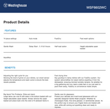 Westinghouse WSF6602WC 60cm Stainless Steel 14 Place Freestanding Dishwasher - Factory Seconds