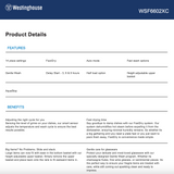 Westinghouse WSF6602XC 60cm Stainless Steel 14 Place Freestanding Dishwasher - Factory Seconds