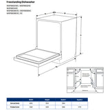 Westinghouse WSF6606KXC 60cm Dark Stainless Steel Freestanding Dishwasher - Westinghouse Factory Seconds
