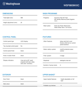 Westinghouse WSF6606KXC 60cm Dark Stainless Steel Freestanding Dishwasher - Westinghouse Factory Seconds
