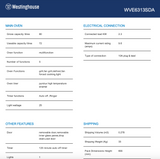 Westinghouse WVE6313SDA 60m Stainless Steel Electric Oven - Westinghouse Factory Seconds