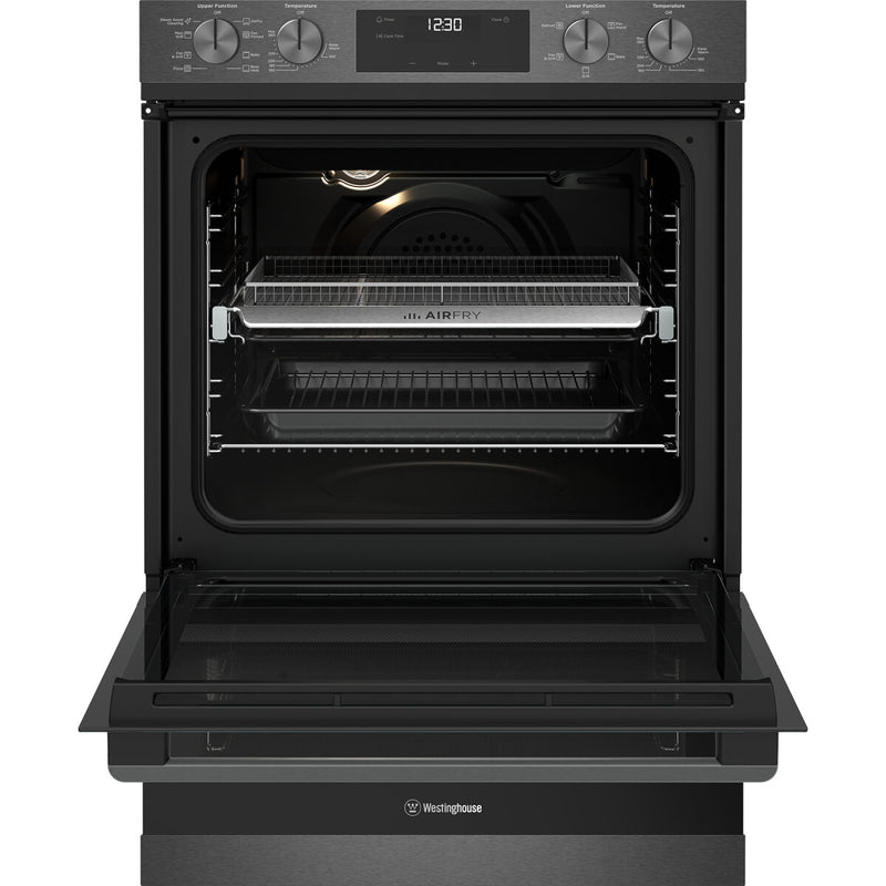 Westinghouse WVE6526DD 60cm Dark Stainless Steel Electric Built-In Double Oven - Westinghouse Seconds Discount