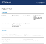 Westinghouse WVE6526DD 60cm Dark Stainless Steel Electric Built-In Double Oven - Westinghouse Seconds Discount