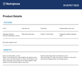 Westinghouse WVEP6716SD 60cm Pyrolytic Stainless Steel Oven - Westinghouse Seconds Discount