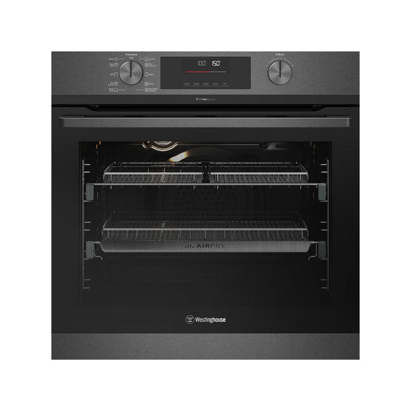 Westinghouse WVEP6717DD 60cm Multi-Function Dark Stainless Steel Pyrolytic Oven with AirFry and SteamBake - Westinghouse Seconds Discount