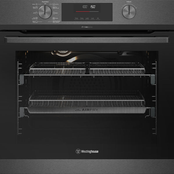 Westinghouse WVEP6717DD 60cm Multi-Function Dark Stainless Steel Pyrolytic Oven with AirFry and SteamBake - Westinghouse Seconds Discount
