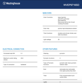 Westinghouse WVEP9716SD 90cm Stainless Steel Pyrolytic Electric Built-In Oven - Westinghouse Factory Seconds