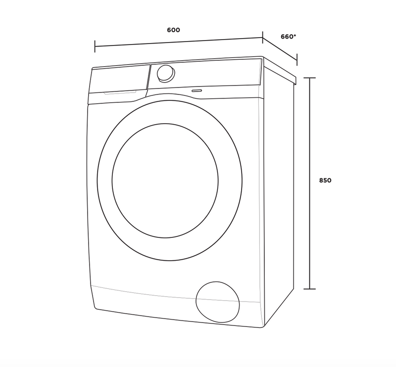 Westinghouse WWF8024M5WA 8kg Front Load Washing Machine - Westinghouse Seconds Discount