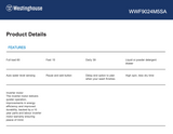 Westinghouse WWF9024M5SA 9kg Dark Onyx Front Load Washing Machine - Westinghouse Factory Seconds