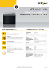 Whirlpool W4OMK38HU0XA 60cm Hydrolytic Multi-Function Oven in Stainless Steel