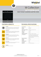 Whirlpool W7OSPBLAUS 60cm Multi-Function Pyrolytic Electric Oven in Black