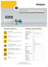Whirlpool WIE2C19AUSA 6-Program Fully-Integrated Dishwasher