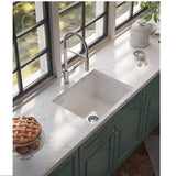 Seima 192421 Odessa 560 Ceramic Butler Sink, Single Bowl, 565x460mm Abovemount/Undermount, White Gloss with Stainless Steel Basket Waste