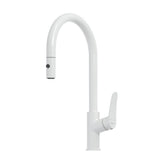 Oliveri Verona Pullout Gooseneck Sink Mixer, White, VA306507WH-P