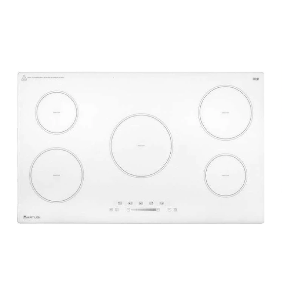 Artusi CAID9000W 90cm 5 Zone Induction Cooktop, White