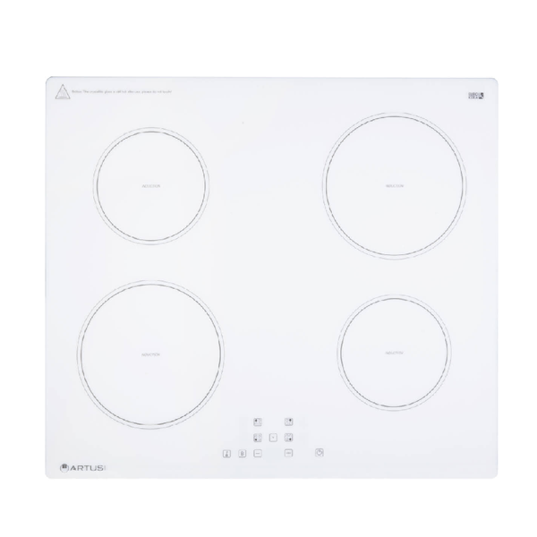 Artusi CAID6000W 60cm 4 Zone Induction Cooktop, White